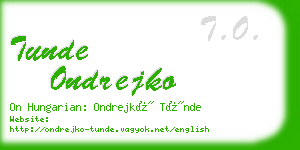 tunde ondrejko business card